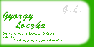 gyorgy loczka business card