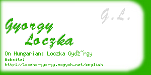 gyorgy loczka business card